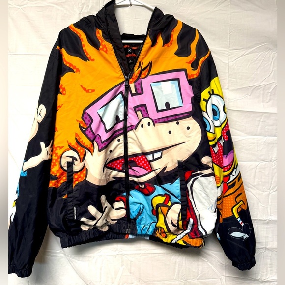 Members Only x Nickelodeon Rugrats Windbreaker Jacket Men’s Size Large - Picture 1 of 3